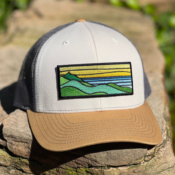 Gold Ridgecrest Trucker, Ivory/Clay/Steel