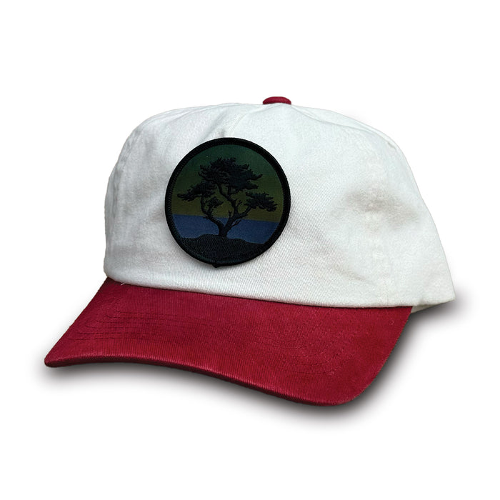 Blackout Cypress Slouch Soft-Top, White/Ruby