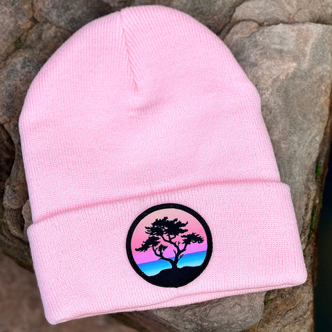 Classic Beanie (Pink) with Sundown Cypress Patch