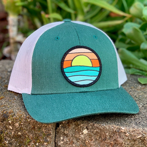 Curved-Brim Trucker (Emerald/Silver) with Serenity Patch
