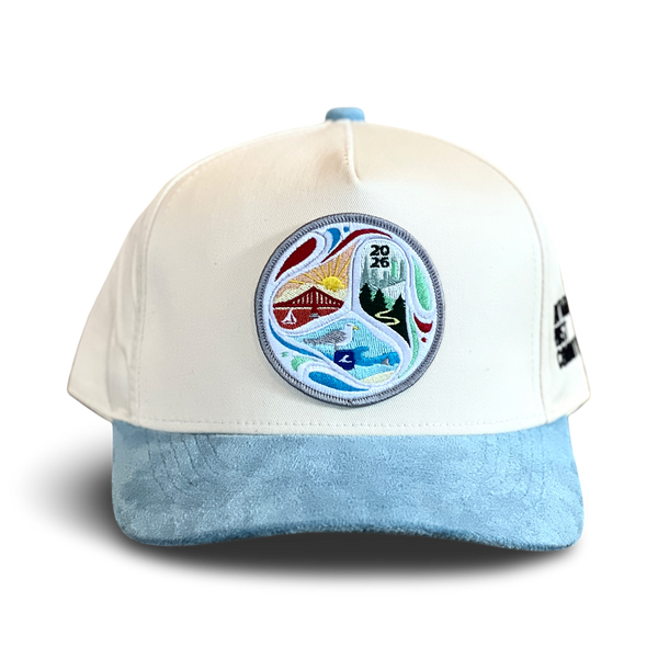World Cup Curved-Brim Snapback (Cream/Sky)