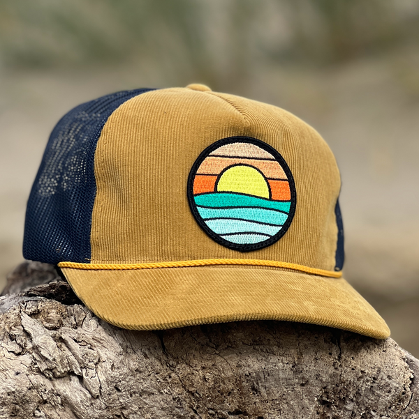 Serenity Corduroy Trucker (Clay/Sapphire)