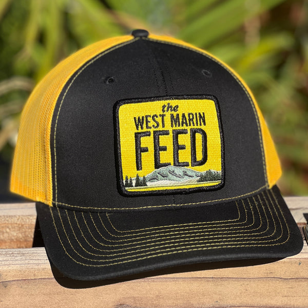 West Marin Feed Trucker Hat (Black/Sun)