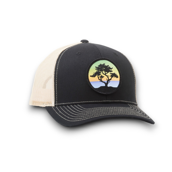 Cypress Curved-Brim Trucker (Black/Gold)