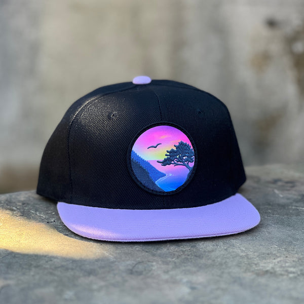 Vista Kids’ Snapback (Black/Lavender)