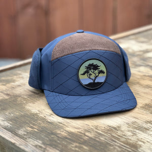 Navy Quilted hat with Blackout Cypress patch