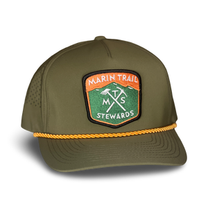 Marin Trail Stewards Performance Hat (Olive/Gold)