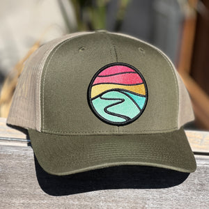 Hilltop Curved-Brim Trucker (Moss/Sand)