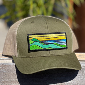Ridgecrest Curved-Brim Trucker (Moss/Sand)