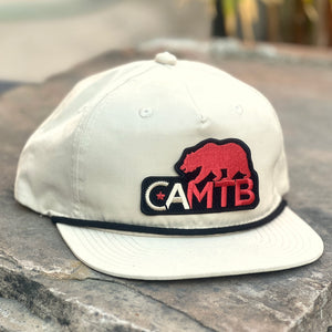 CAMTB Flat-Brim Rope Hat (Ivory/Black)