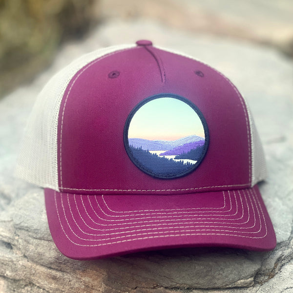 Lakeview Curved-Brim Trucker (Maroon/Sand)