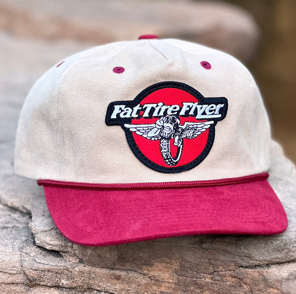 Fat Tire Flyer Rope Hat (Sand/Ruby)