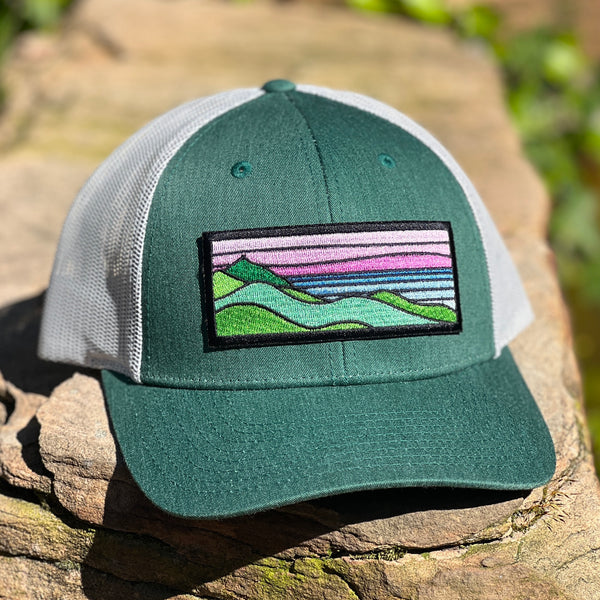 Pink Ridgecrest Trucker (Emerald/Silver)