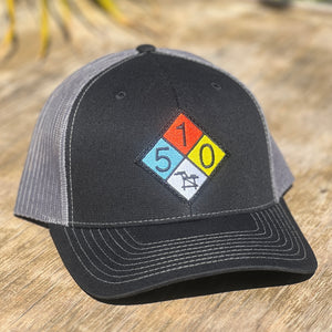 510 Curved-Brim Trucker (Black/Steel)