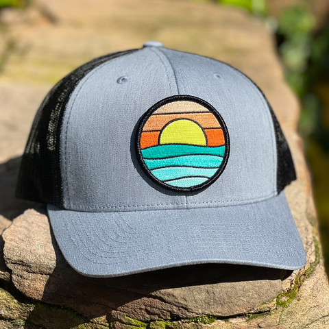 Curved-Brim Trucker (Grey/Black) with Serenity Patch