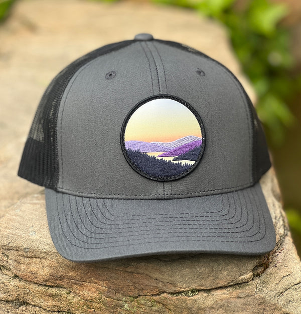 Lakeview Curved-Brim Trucker (Charcoal/Black)