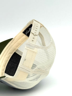 Pink Ridgecrest Curved-Brim Trucker (Stone/Moss/Ivory)