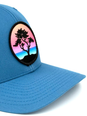 Sundown Cypress Curved-Brim Trucker (Cobalt/Silver)