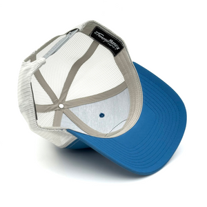 Sundown Cypress Curved-Brim Trucker (Cobalt/Silver)