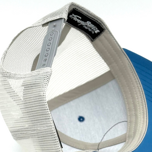 Sundown Cypress Curved-Brim Trucker (Cobalt/Silver)