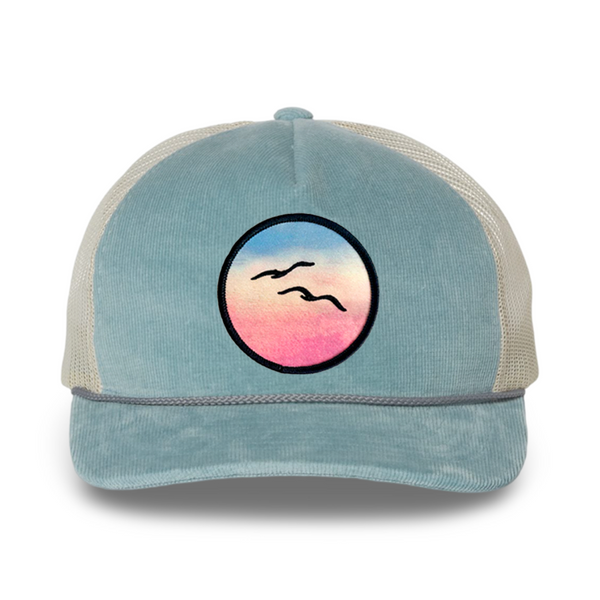 Corduroy Trucker (Sky/Ivory)
