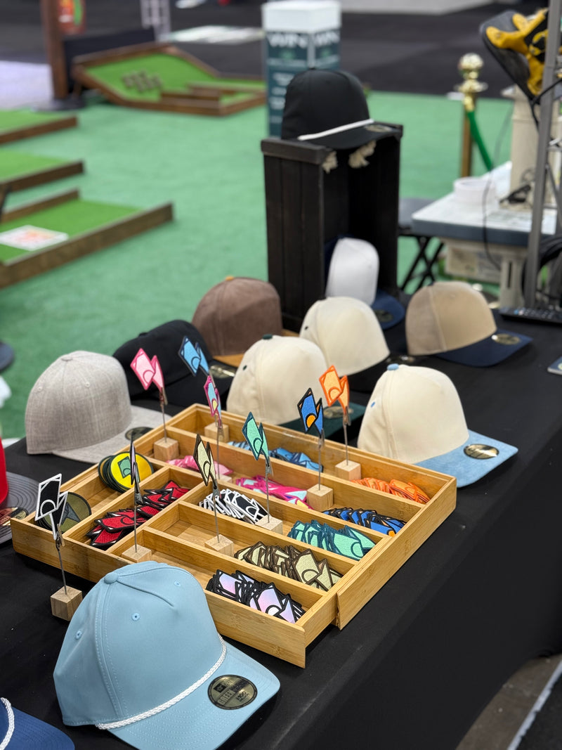 Patch menu tray on an event table with guests nearby
