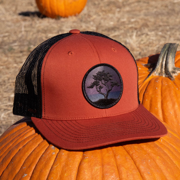 Blackout Sundown Cypress Curved-Brim Trucker (Orange/Black)