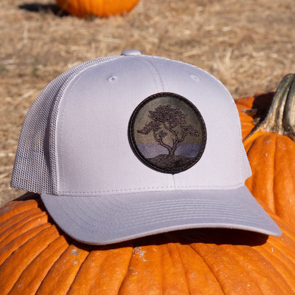 Blackout Cypress Curved-Brim Trucker (Silver)