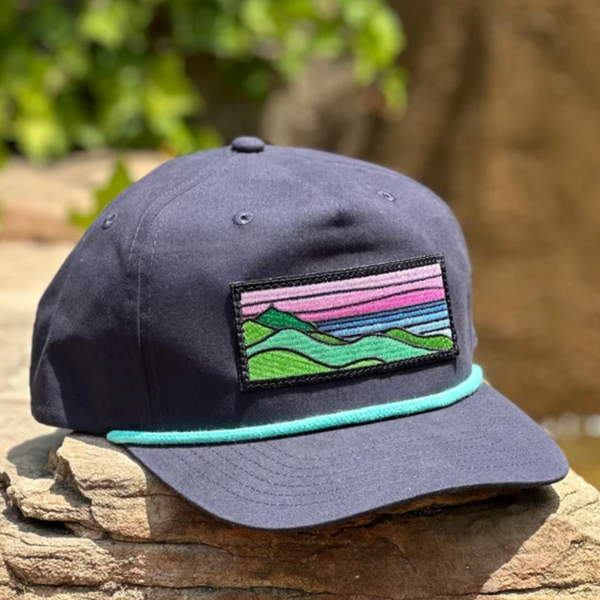 Pink Ridgecrest Classic Rope Hat (Navy/Teal)