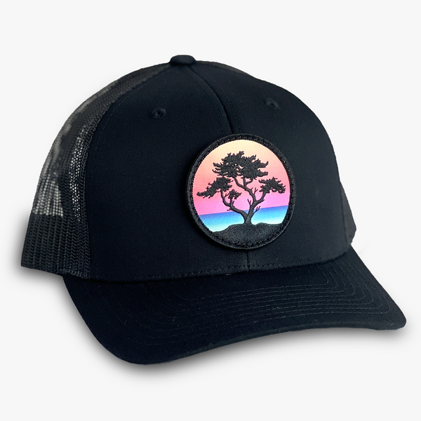 Sundown Cypress Curved-Brim Trucker (Black)