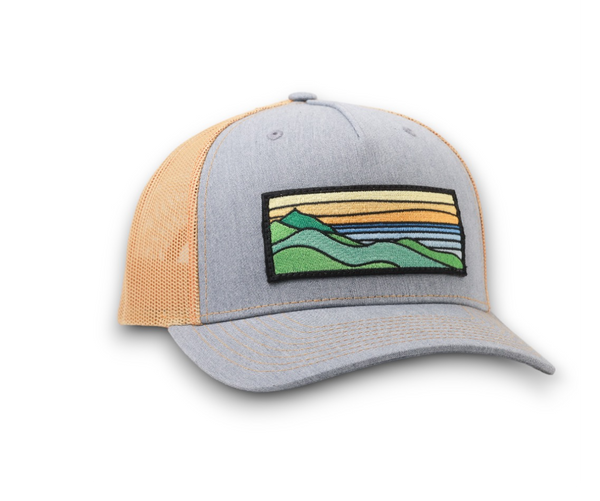 Orange Ridgecrest Curved-Brim Trucker (Stone/Sun)