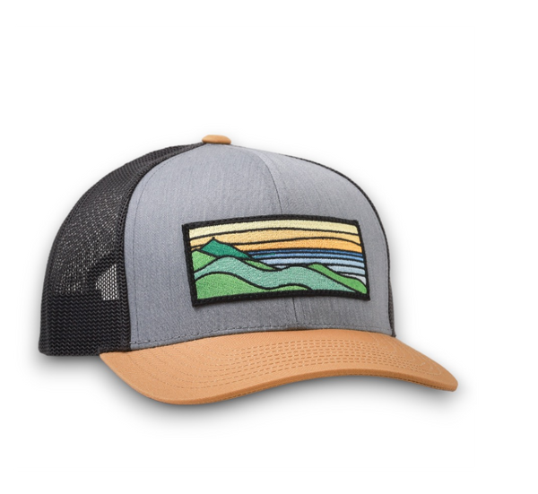 Orange Ridgecrest Curved-Brim Trucker (Stone/Clay/Steel)