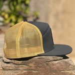 7-Panel Trucker (Charcoal/Gold) with Serenity Patch