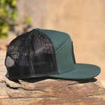 7-Panel Trucker (Forest/Black) with Blackout Cypress Patch
