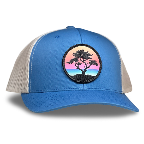 Sundown Cypress Curved-Brim Trucker (Cobalt/Silver)