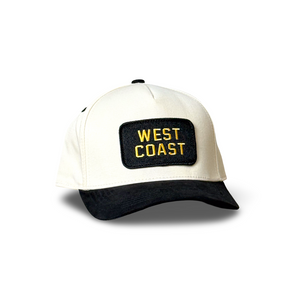 West Coast Curved-Brim Snapback (Ivory/Black)
