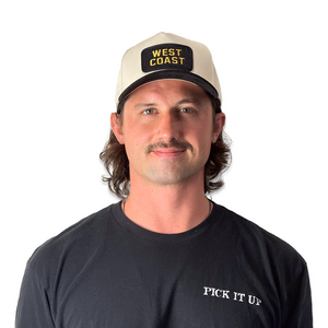 West Coast Curved-Brim Snapback (Ivory/Black)