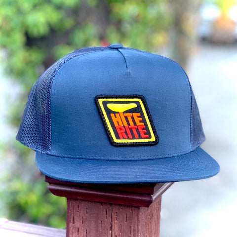 Hite-Rite Flat Brim Trucker Hat (Navy)