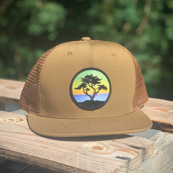 Cypress Flat-Brim Trucker (Caramel)