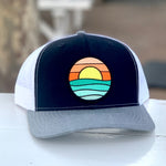 Curved-Brim Trucker (Navy/Grey/White) with Serenity Patch