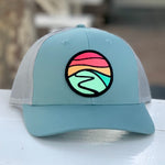 Curved-Brim Trucker (Steel/Grey) with Hilltop Patch