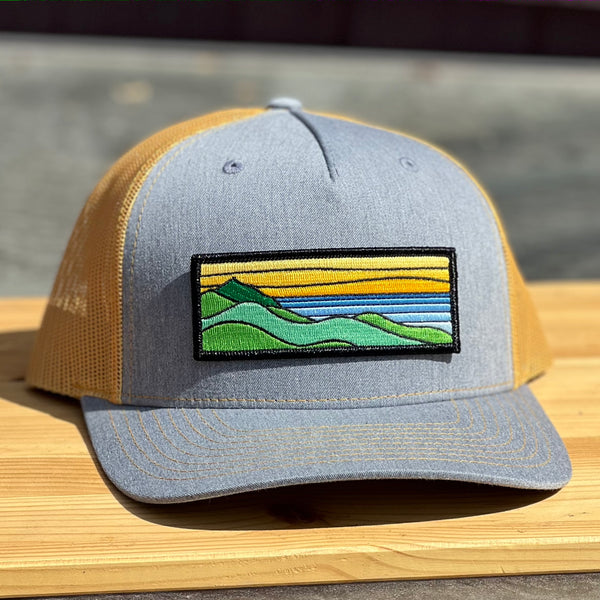 Orange Ridgecrest Curved-Brim Trucker (Stone/Sun)