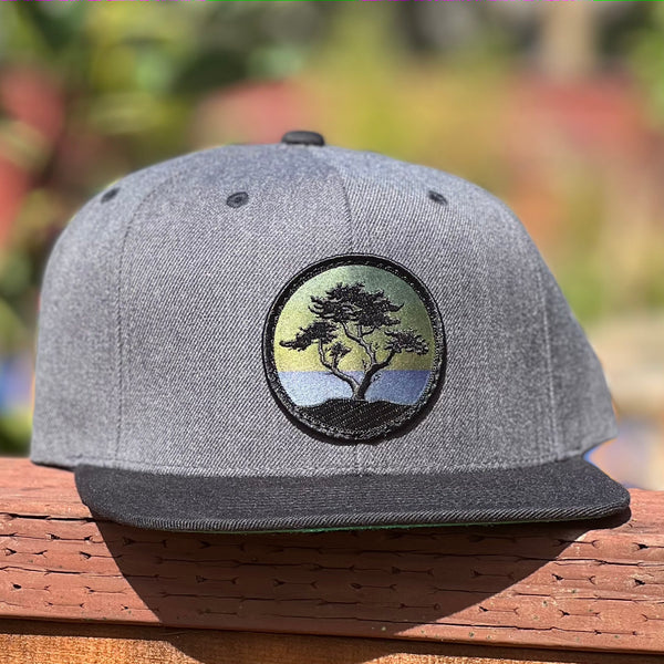 Blackout Cypress Flat-Brim Snapback (Charcoal/Black)