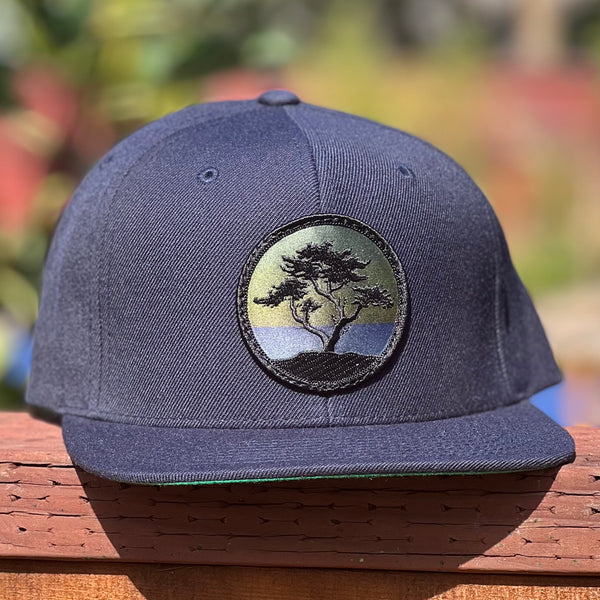 Blackout Cypress Flat-Brim Snapback (Navy)