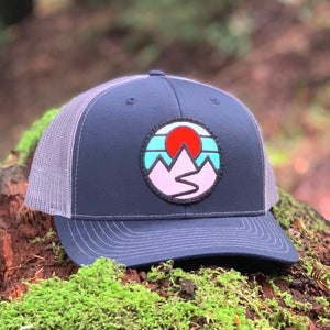 Mountains Curved-Brim Trucker (Midnight/Steel)
