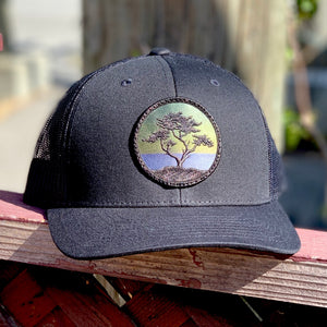 Blackout Cypress Curved-Brim Trucker (Black)