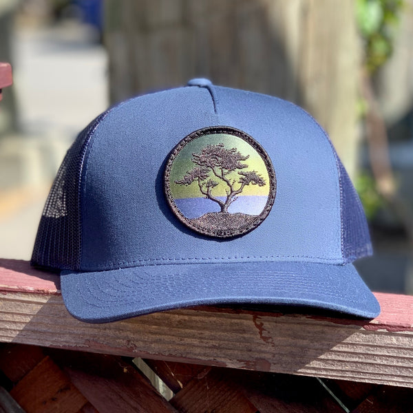 Blackout Cypress Curved-Brim Trucker (Navy)