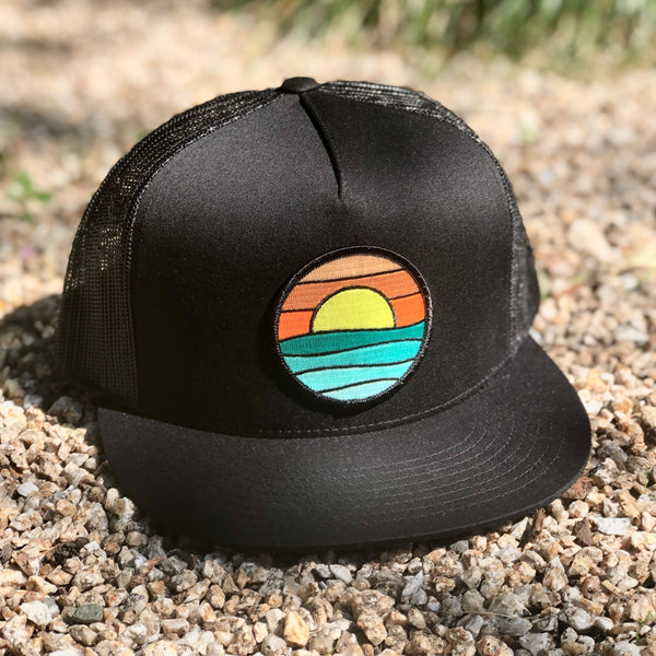 Serenity Flat-Brim Trucker (Black)