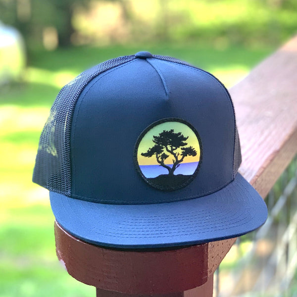 Cypress Flat-Brim Trucker (Navy)