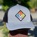 Curved-Brim Trucker (Grey/Black) with 415 Patch